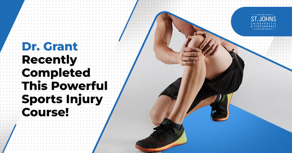 Sports Injury Course | Man Holding His Knee From Pain | St. Johns Chiropractic & Performance