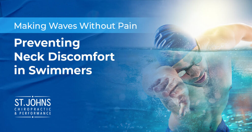 Swimmer With A Swimming Cap and Goggles Swimming | Preventing Neck Pain in Swimmers | St. Johns Chiropractic & Performance