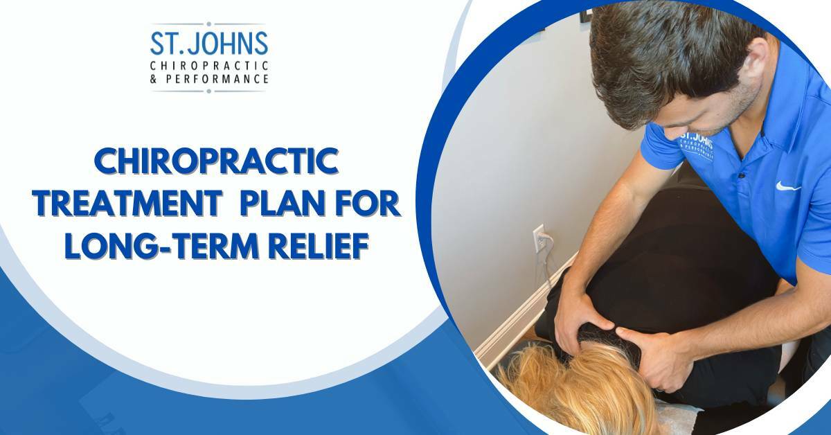 A Chiropractor Helping a Patient With Neck and Should Pain Laying on Their Stomach on a Table | Chiropractic Treatment Plan For Long-Term Relief | St. Johns Chiropractic & Performance